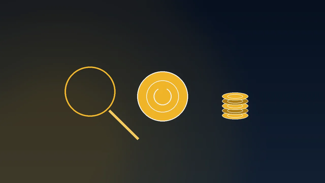 Navy paytable sheet with gold tether coin beside stacked casino chips