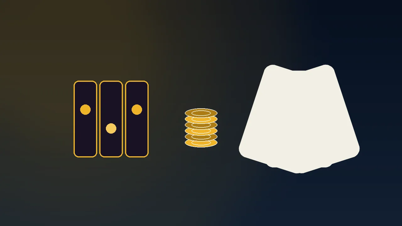 Two navy casino paytables side by side with gold highlighted rows