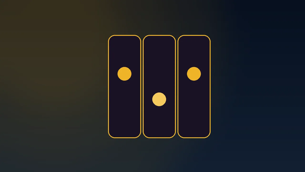 Navy paytable with seventy gold spin coins and a gold cap row