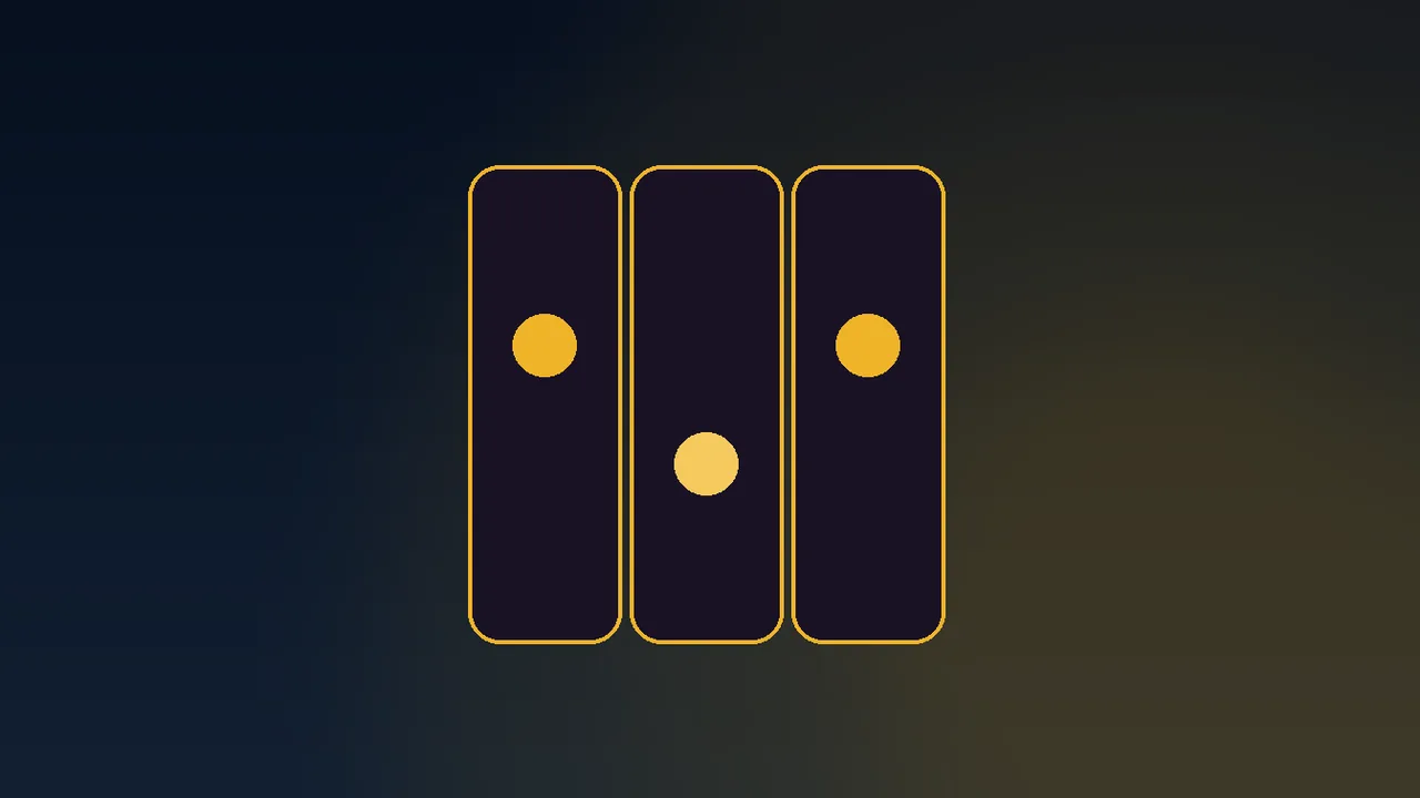 Navy paytable motif with forty gold spin rows and caps