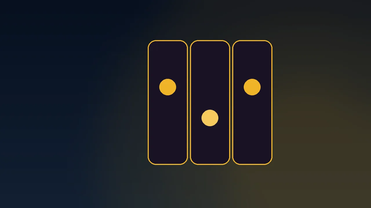 Navy and gold exchange table with coin stacks beside slot reels