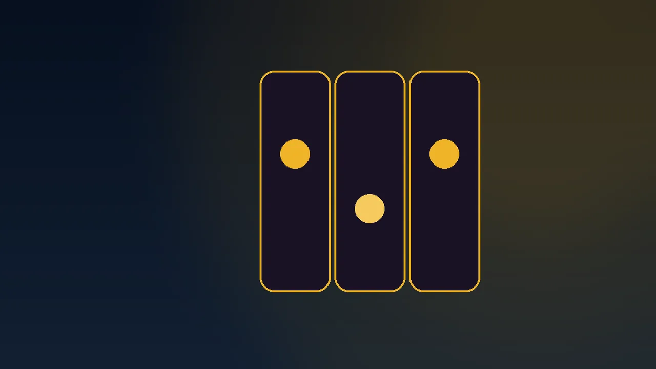Navy and gold paytable with one hundred spin counters