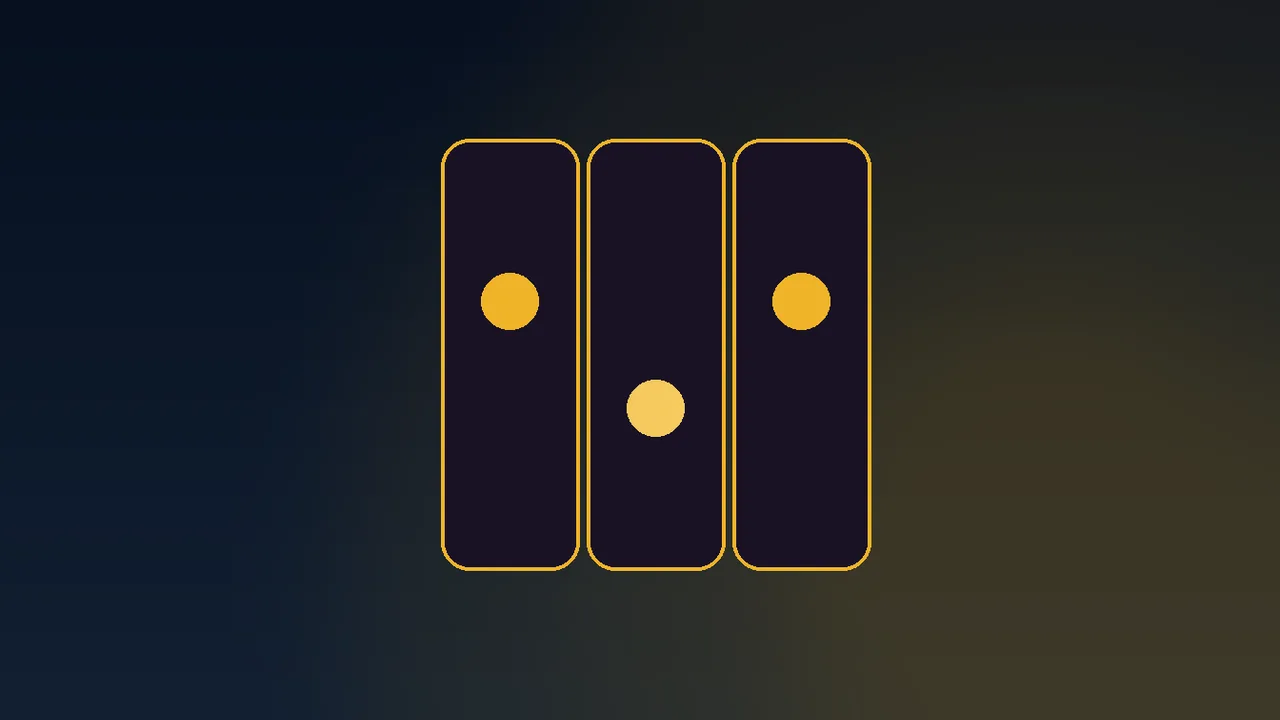 Navy and gold exchange table with ten chips and four spin tranche strips