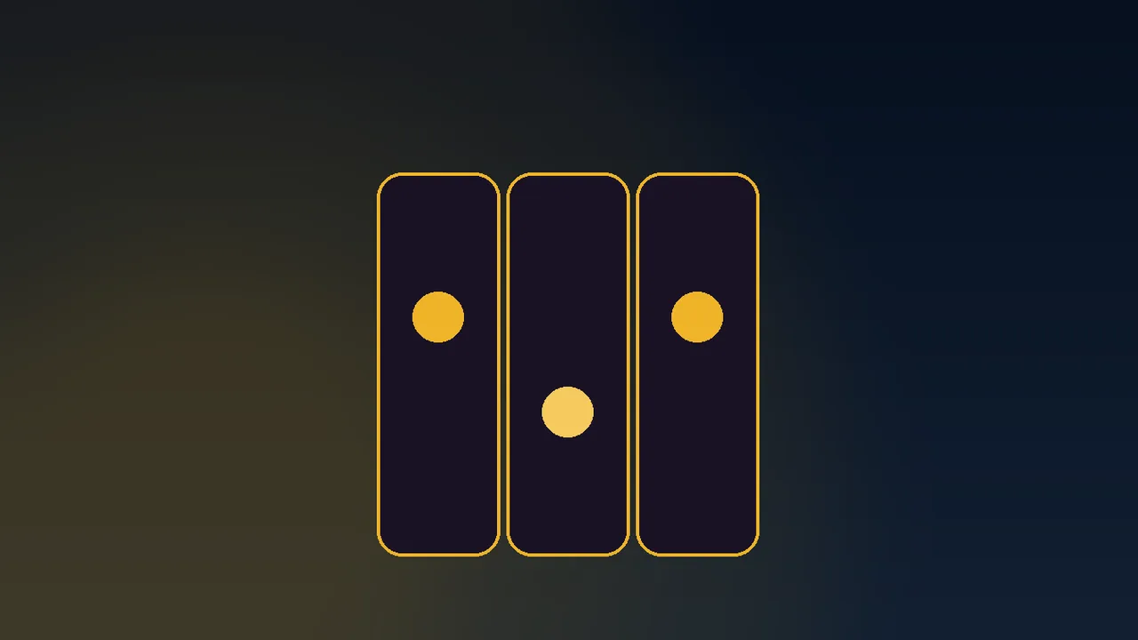 navy and gold paytable calendar with forty gold coin cells
