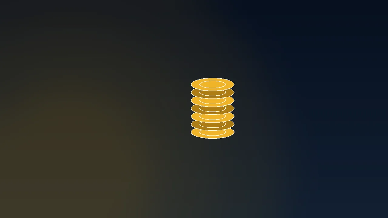 navy paytable with one gold rail row among plain wallet rows