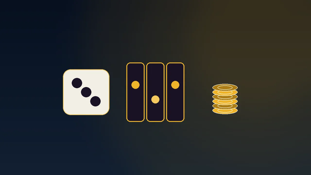 gold slot reels showing sevens over navy felt with a paytable card, the Reel Kingdom motif