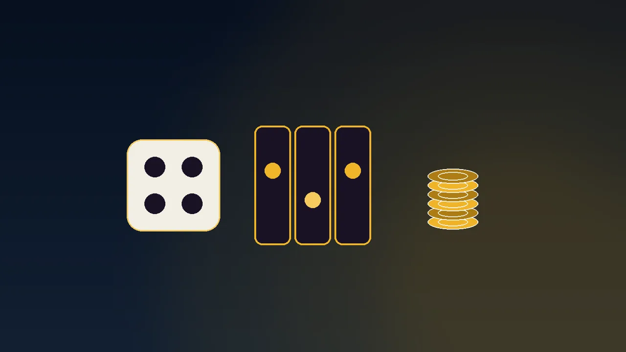 Navy paytable card with gold buy-in price rows
