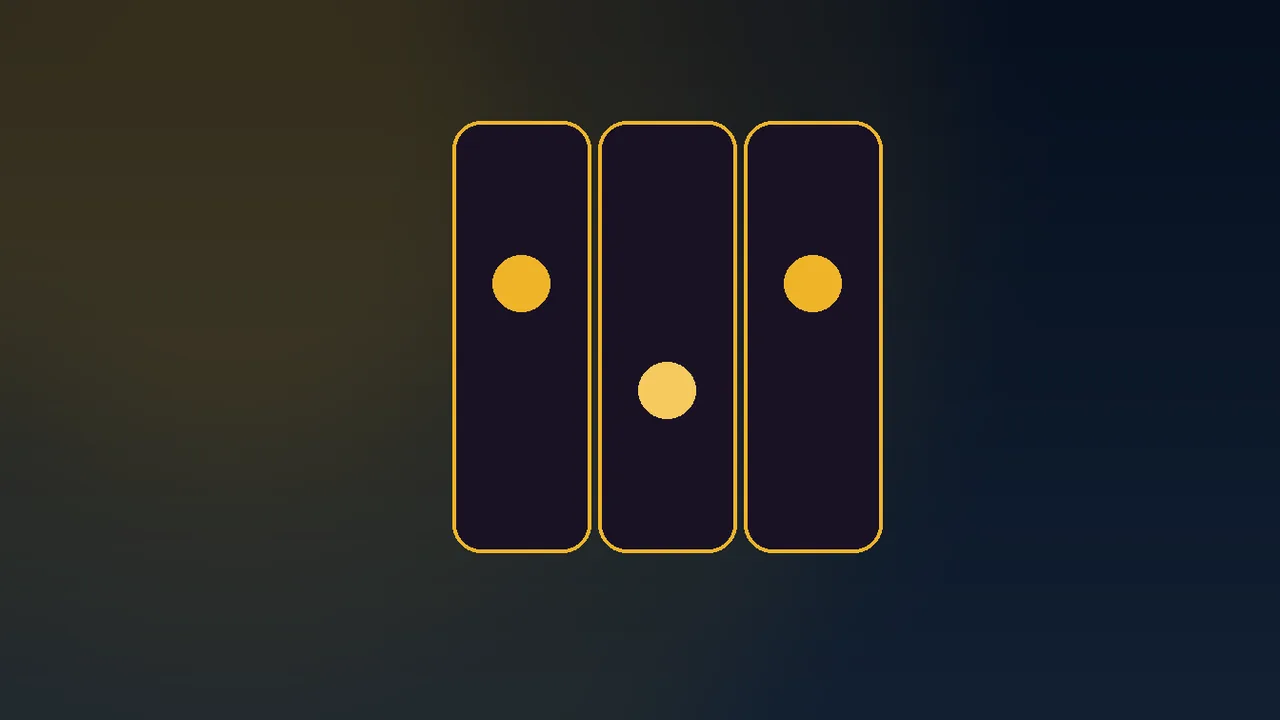 Navy paytable card with gold buy-in price rows