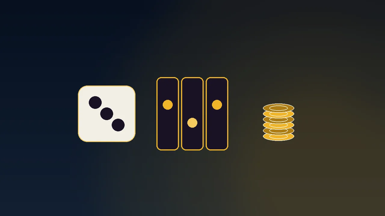 Navy phone frame beside gold paytable rows and spinning reel icons