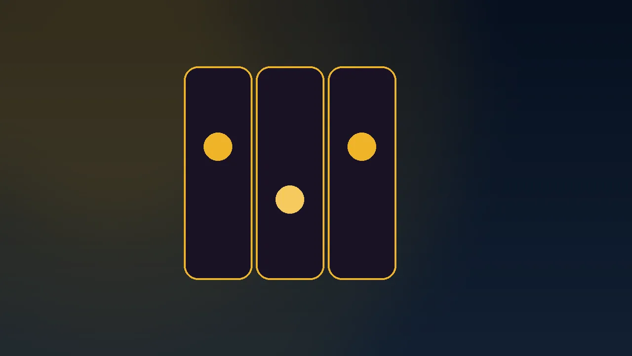 Navy phone frame beside gold paytable rows and spinning reel icons